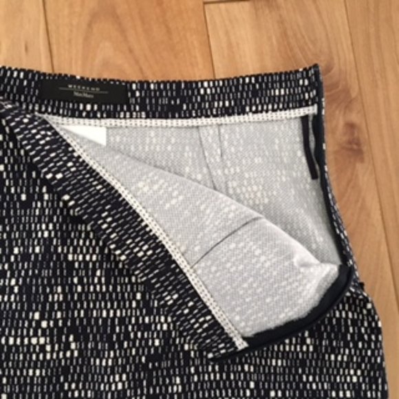 Weekend Max Mara Mosaic Navy/White pencil skirt size 4 - Picture 11 of 13